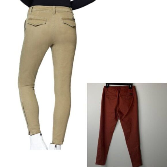 Sanctuary Fast Track Zip Chino in Rust Size 27 - Picture 2 of 11